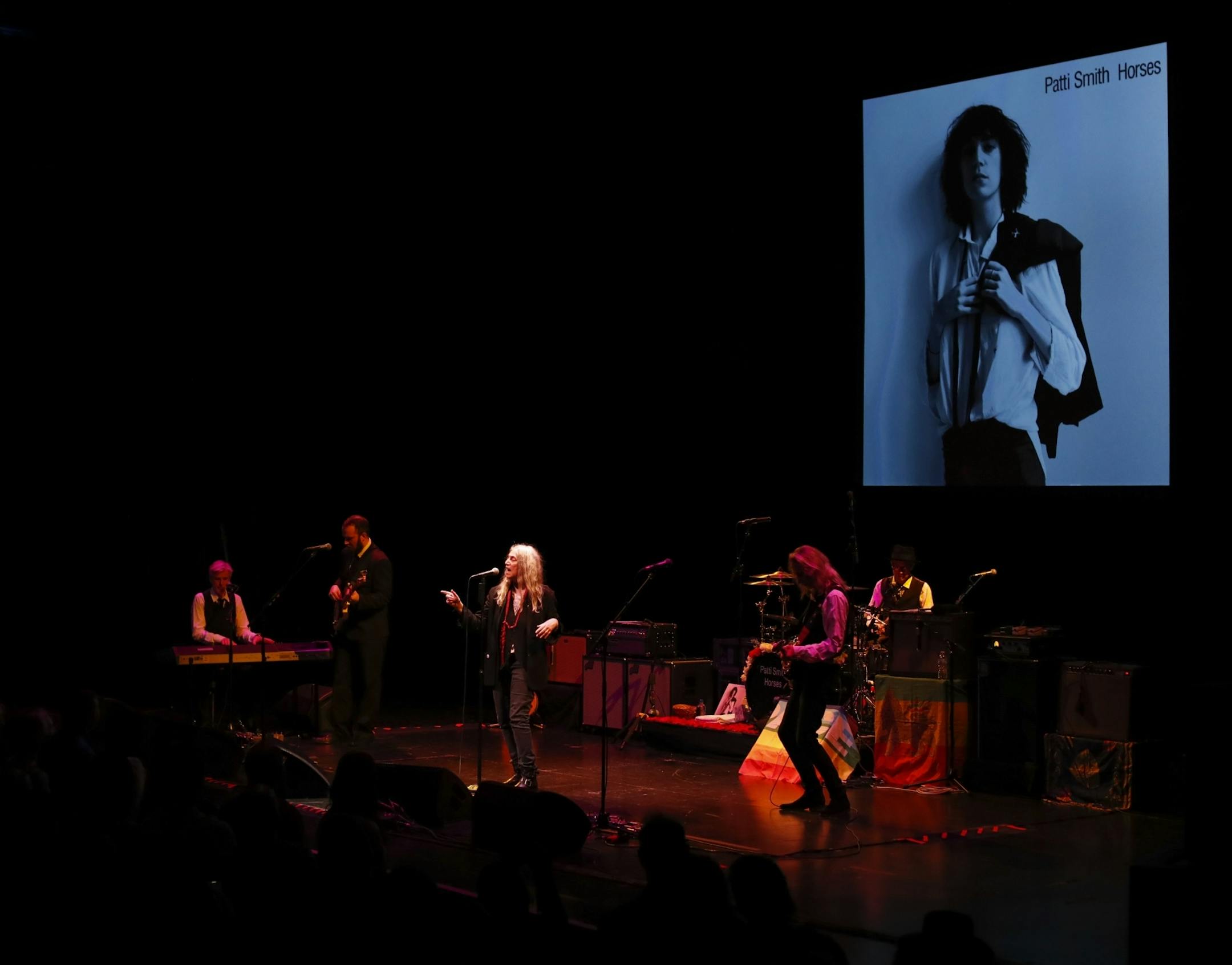 Patti Smith performing Redondo Beach, the second song of her show at Northrop Auditorium Wednesday night.
