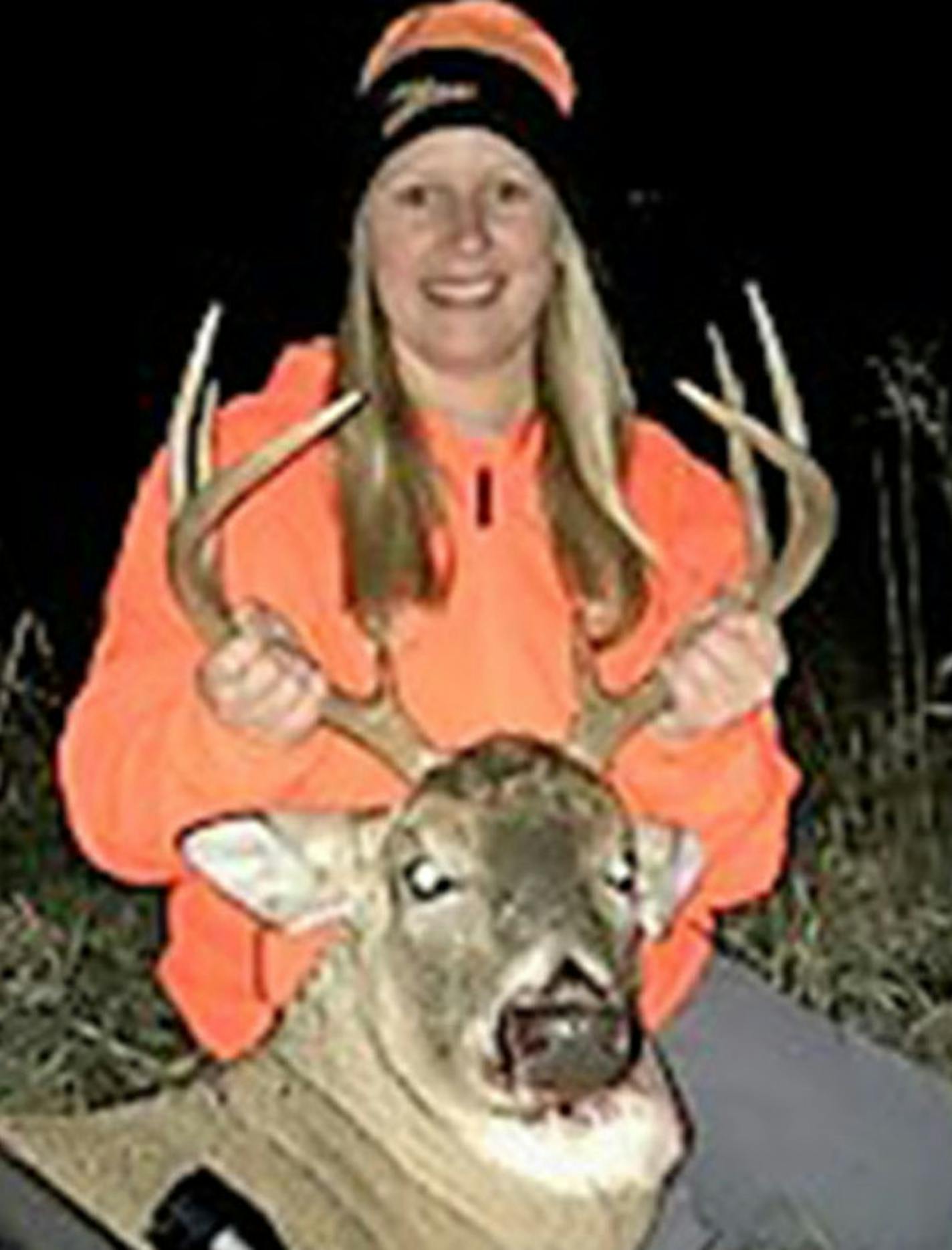 Paige Duerksen, 26, was in a stand with her older brother Justin as twilight approached on the evening of Nov. 15 in Cottonwood County. This was her third year of deer hunting and she saw this buck move out of the corner of her eye. She raised her shotgun and fired a slug, downing her first deer.