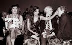 Liza Minelli, Bianca Jagger, Andy Warhol and Halston at Studio 54.