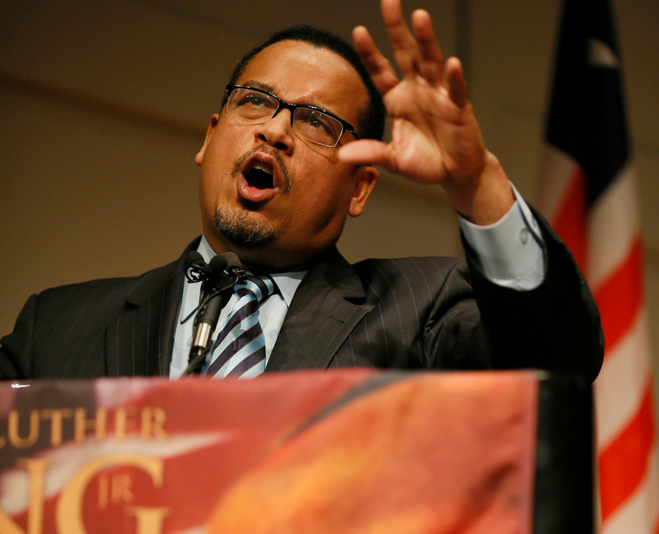 Congressman Keith Ellison was the keynote speaker during the Minnesota Council on the Martin Luther King, Jr. celebration at the History Center Monday January 20, 2014 in St. Paul ,MN.