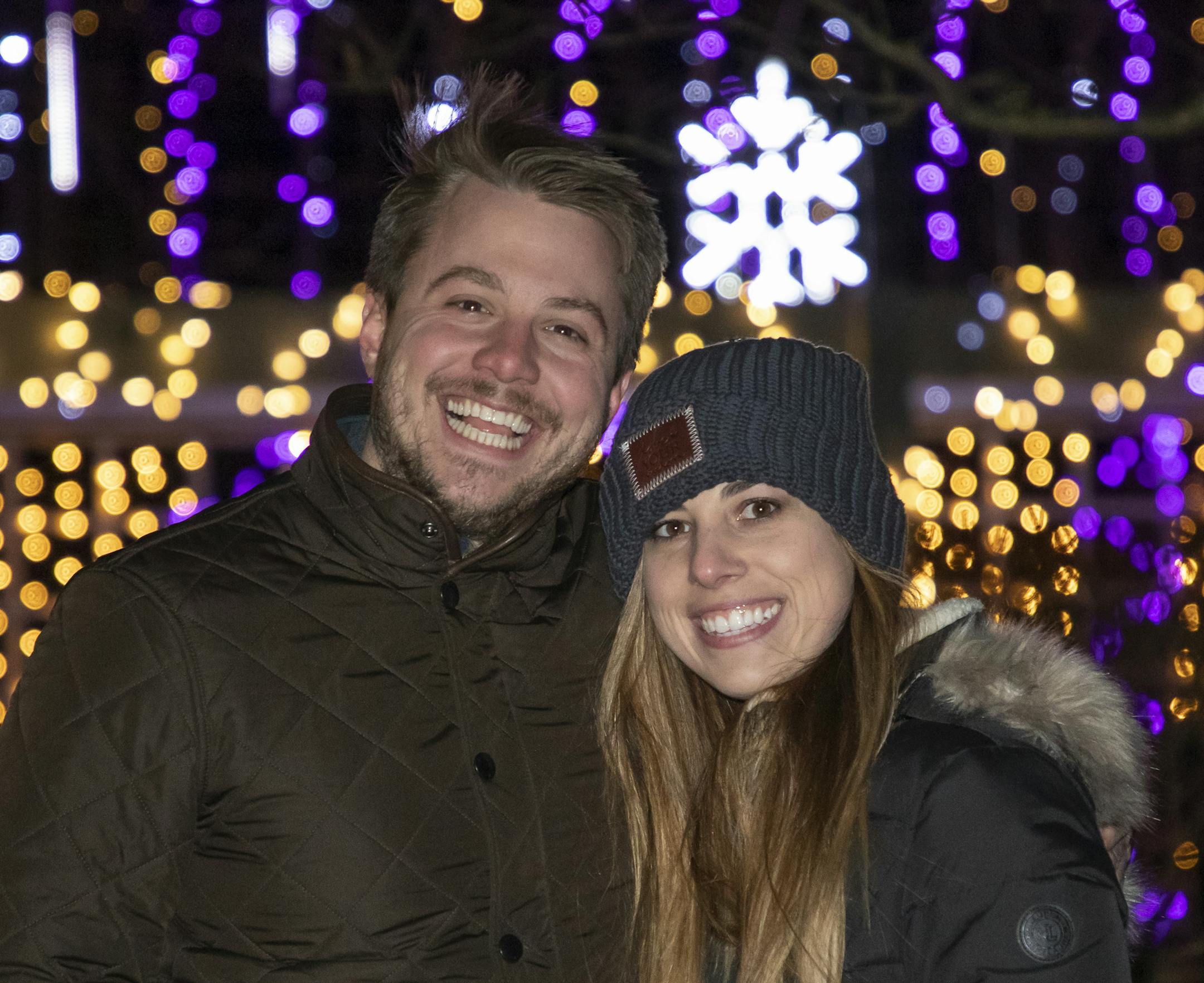 Nick Lalim and Jolene Vitale at the 2019 Winter in Bloom exhibit at the Minnesota Landscape Arboretum. [ Special to Star Tribune, photo by Matt Blewett, Matte B Photography, matt@mattebphoto.com, Minnesota Landscape Arboretum, Winter in Bloom, Minnesota, SAXO 1009874394 FACE120819
