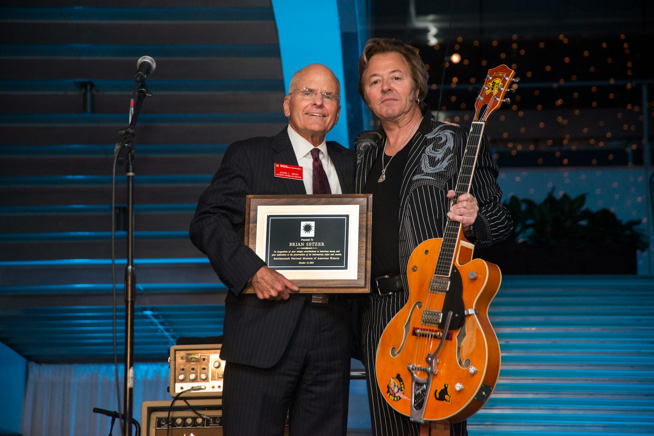 Brian Setzer said goodbye to one of his great loves at the Smithsonian Museum of American Histroy in Washington, D.C., on Friday. / Photo courtesy the Smithsonian