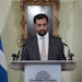 Scotland's First Minister Humza Yousaf  pauses as he speaks during a press conference at Bute House, his official residence in Edinburgh, Monday April