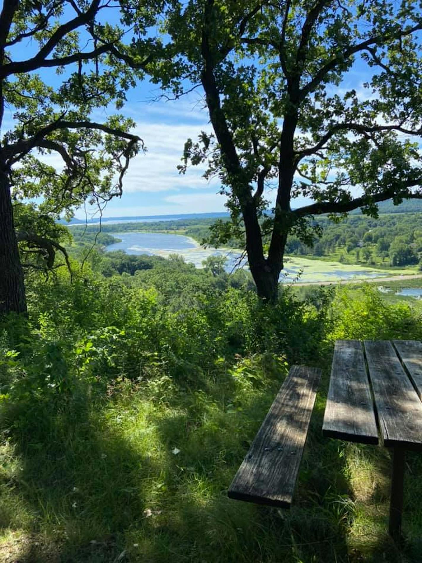 Photo courtesy of Carol Gardner: Looking south from the overlook in the new addition to Frontenac State Park, one can see New Frontenac and its Pleasant Valley Lakelet, and looking farther south, Lake Pepin and points south and east. ORG XMIT: Bq_9yO8KRa9UcHONG-Ij