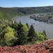 The view from the The Marksburg Castle near Braubach, Germany is one of the only castles along the Rhine to remain largely intact, largely because of 
