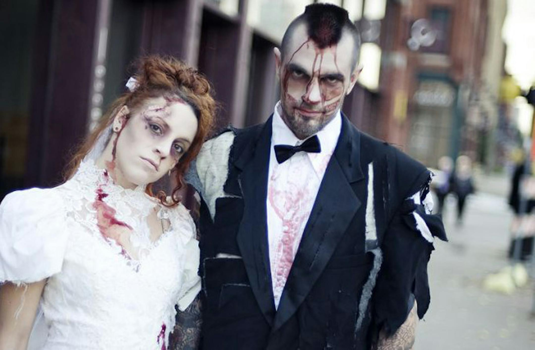 The undead outside Grumpy's during the 2011 Zombie Pub Crawl.