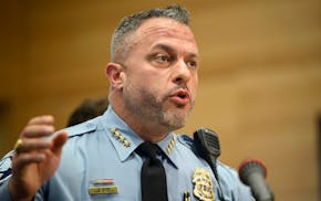 Minneapolis Police Chief Brian O’Hara speaks during a press conference March 6, 2024 in Minneapolis, Minn.