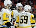 Jake Guentzel scored four goals for Pittsburgh in Game 6 of its series against Philadelphia, and wasn't shy talking about it on the ice.