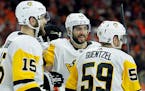 Jake Guentzel scored four goals for Pittsburgh in Game 6 of its series against Philadelphia, and wasn't shy talking about it on the ice.
