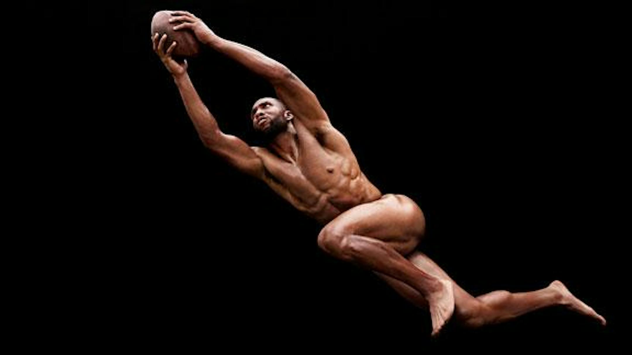 NFLer and former Minnesota high school star Larry Fitzgerald Jr., in ESPN's 2014 Body Issue. It hits newsstands Friday