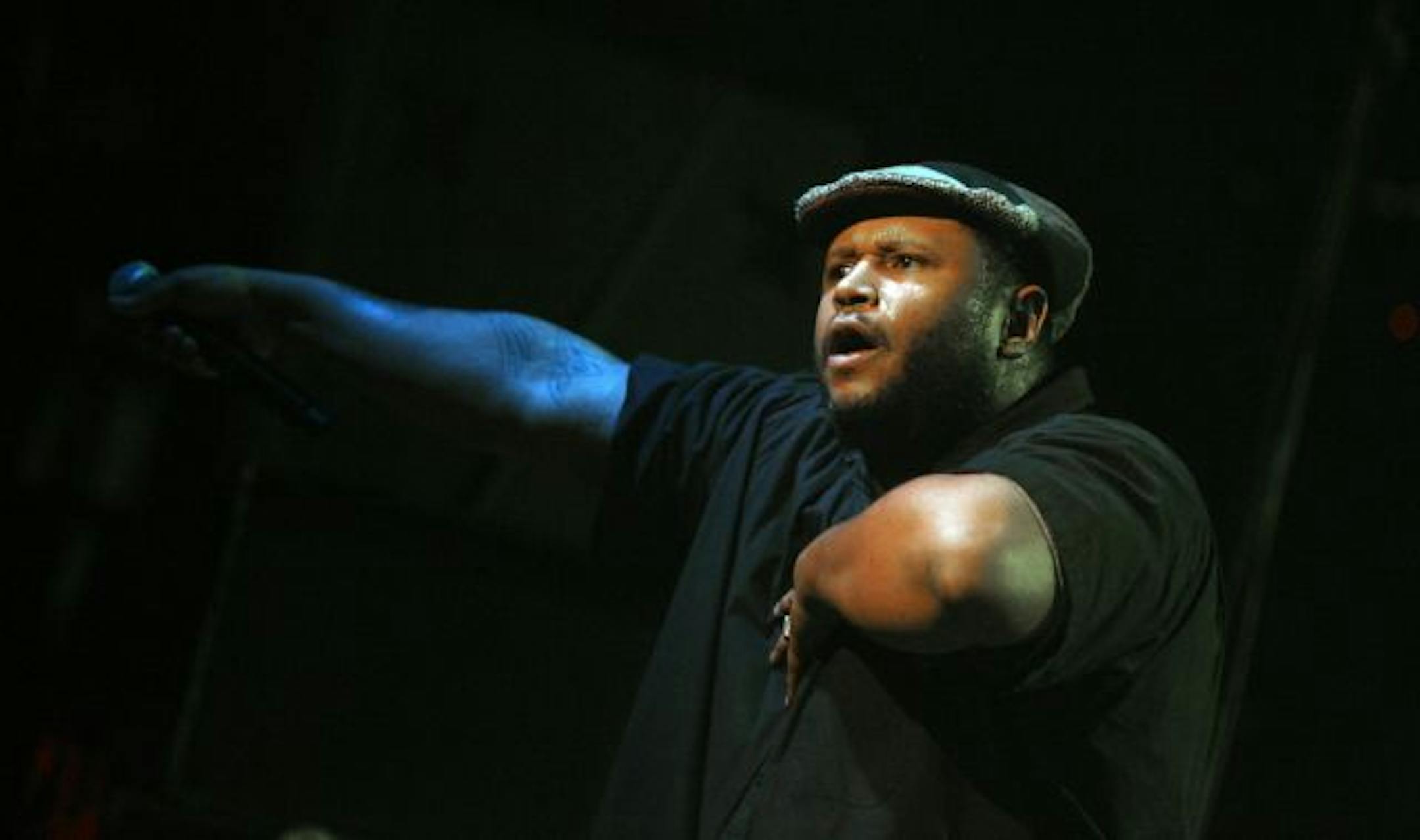 I Self Devine played on Tuesday during Rhymesayers Benefit for Haiti concert at First Avenue in Minneapolis.