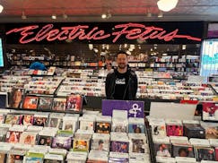 Frank Turner surprised shoppers at the Electric Fetus in Minneapolis by working a shift on Record Store Day last month.