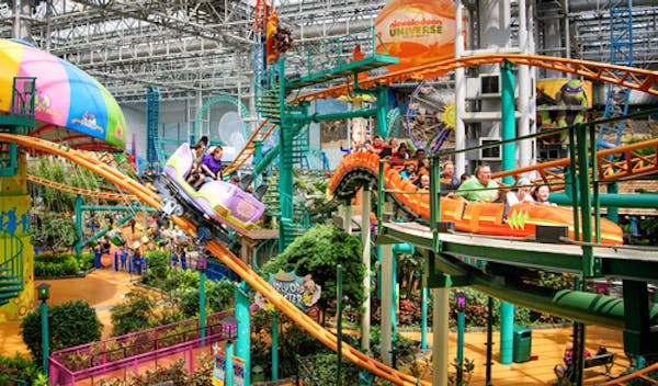 Nickelodeon Universe at the Mall of America in Bloomington.