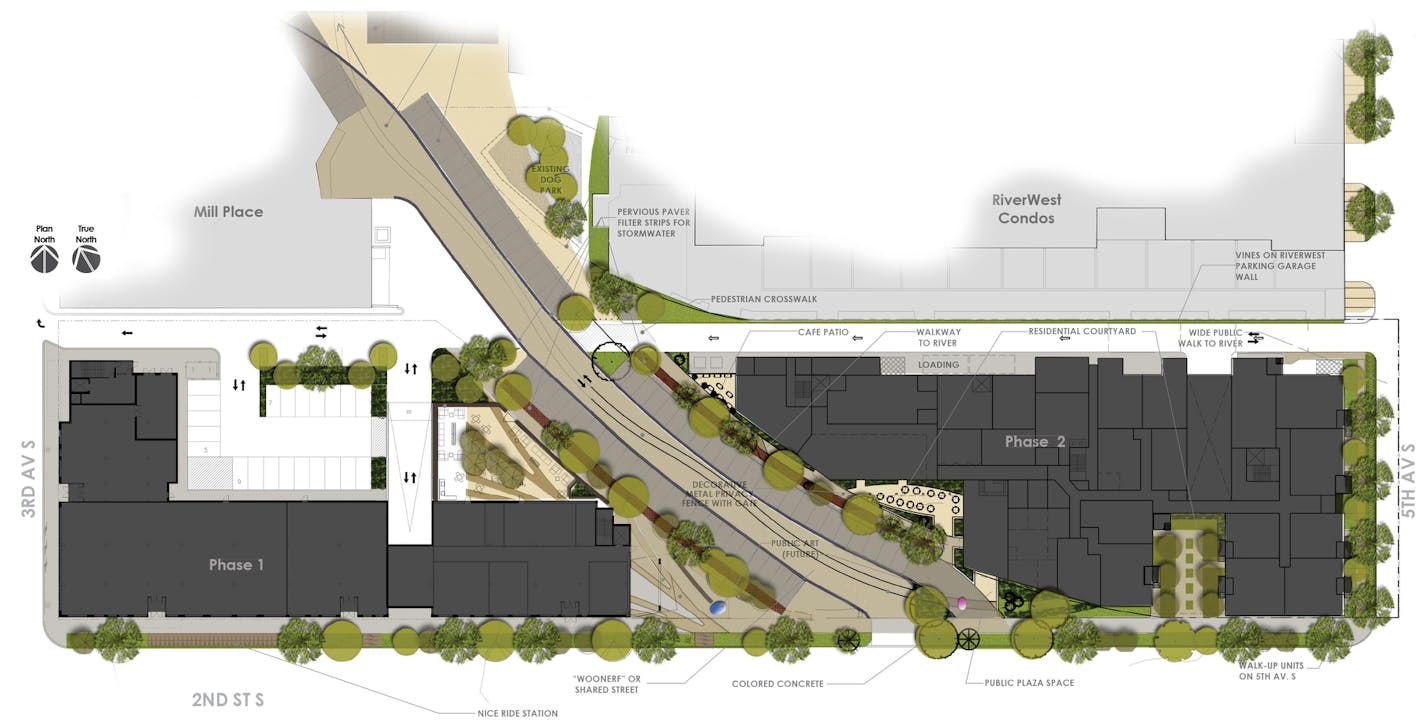 BKV Architect Site plan of Mill City Quarter