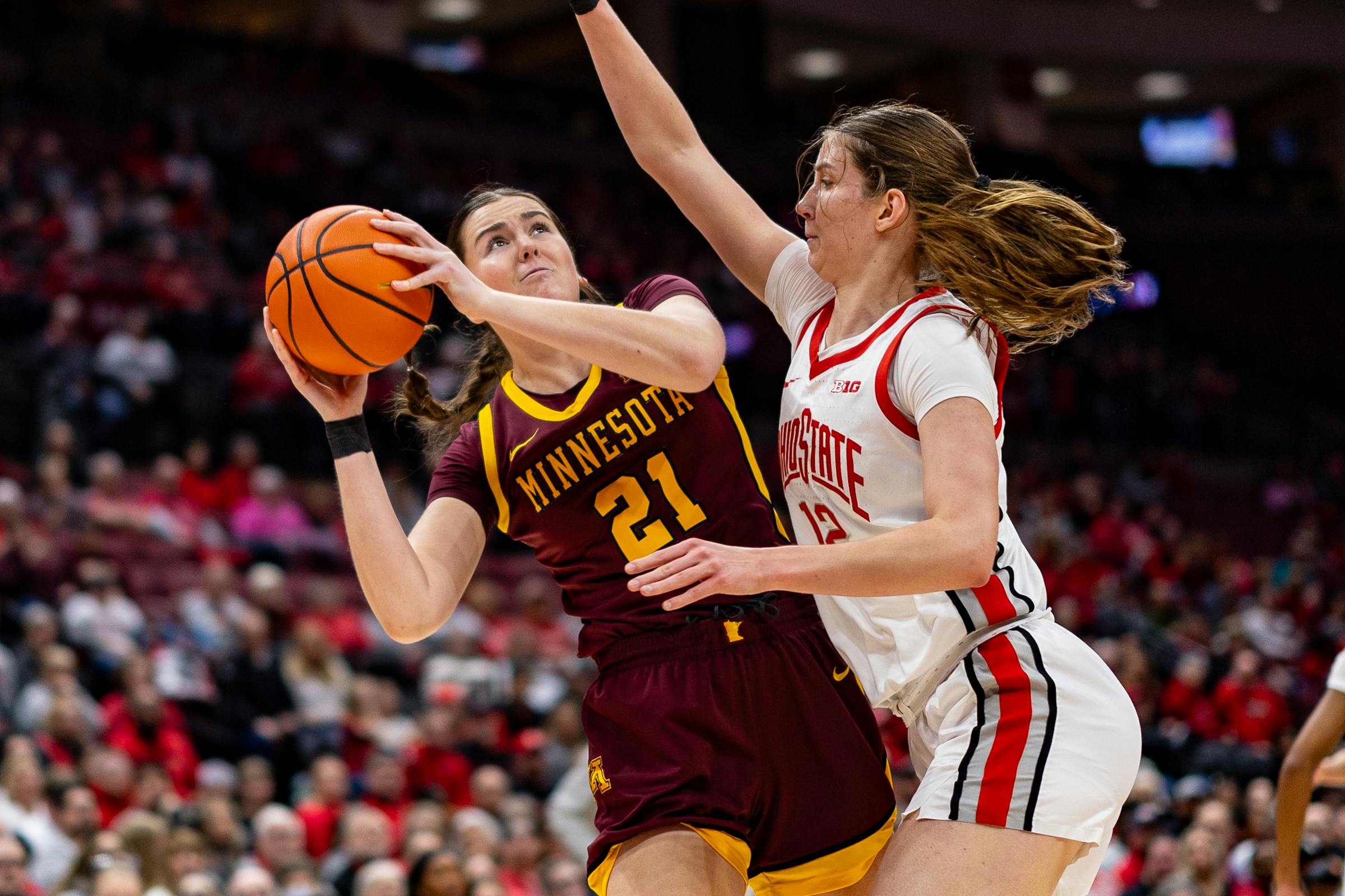 Gophers women’s basketball team pushes No. 9 Ohio State to overtime before losing