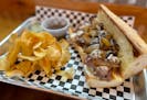Shaved beef with au jus and freshly made potato chips are served up at a new Minneapolis sandwich shop.