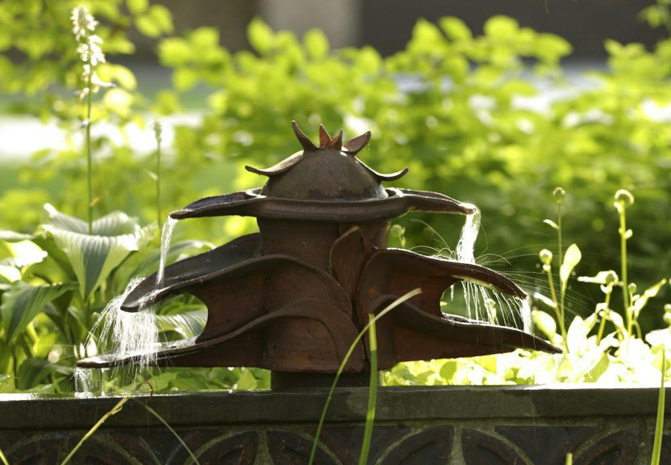 Gene Waldowski made this clay fountain.