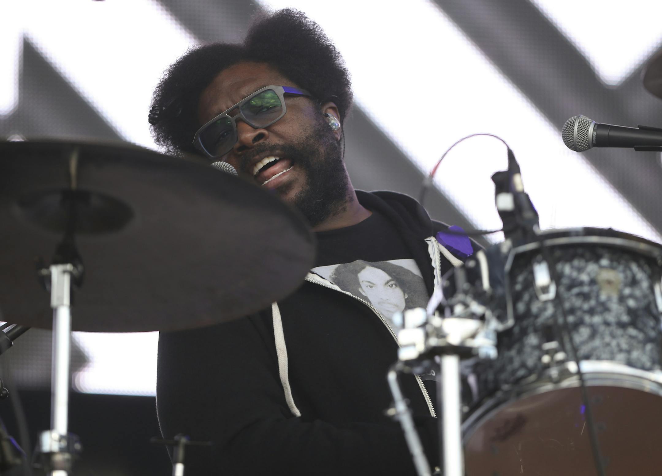 The Roots' drummer/bandleader Ahmir "Questlove" on stage at Soundset 2016. They return to town Sunday to play the Mystic Lake Casino Showroom.