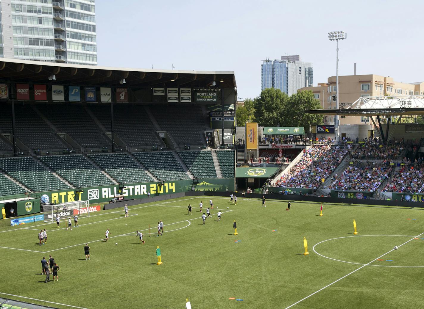 PORTLAND, OREGON-Aug. 5, 2014--The MLS All-Stars team practiced Tuesday afternoon at Providence Park before their MLS All-Star game Wednesday against the FC Bayern Munich team. Photo by Randy L. Rasmussen/The Oregonian ORG XMIT: POR2014080514475982