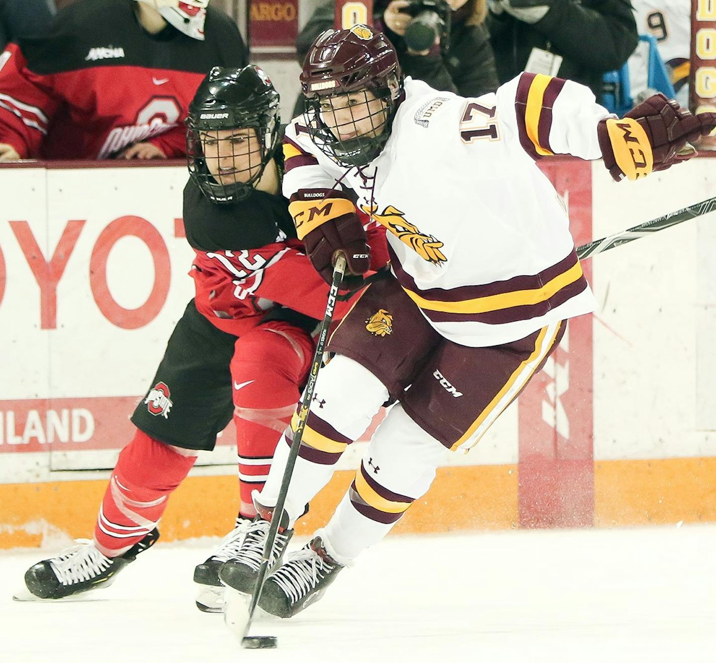 Gabbie Hughes led Minnesota Duluth with 19 goals and 18 assists last season.