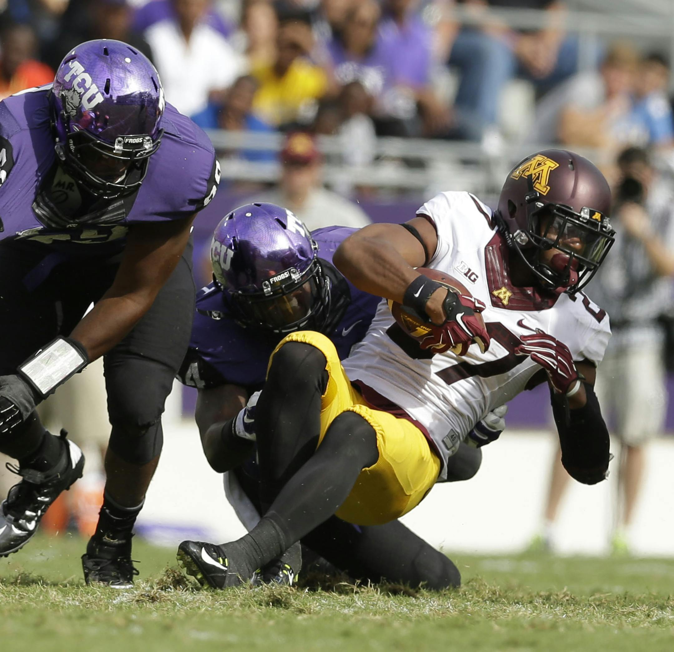 Gophers running back David Cobb found few holes against TCU’s defense. He only had 41 yards on 15 carries.