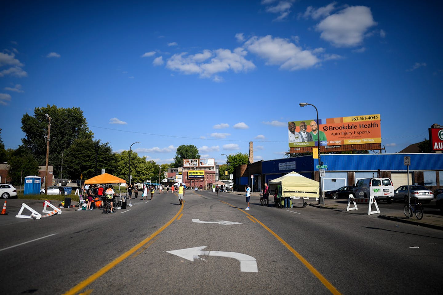 With the proposed Bottineau line off the table, some would like to see a line serving transit-dependent areas like the W. Broadway commercial hub in north Minneapolis. Above, West Broadway's Open Streets event in 2018.