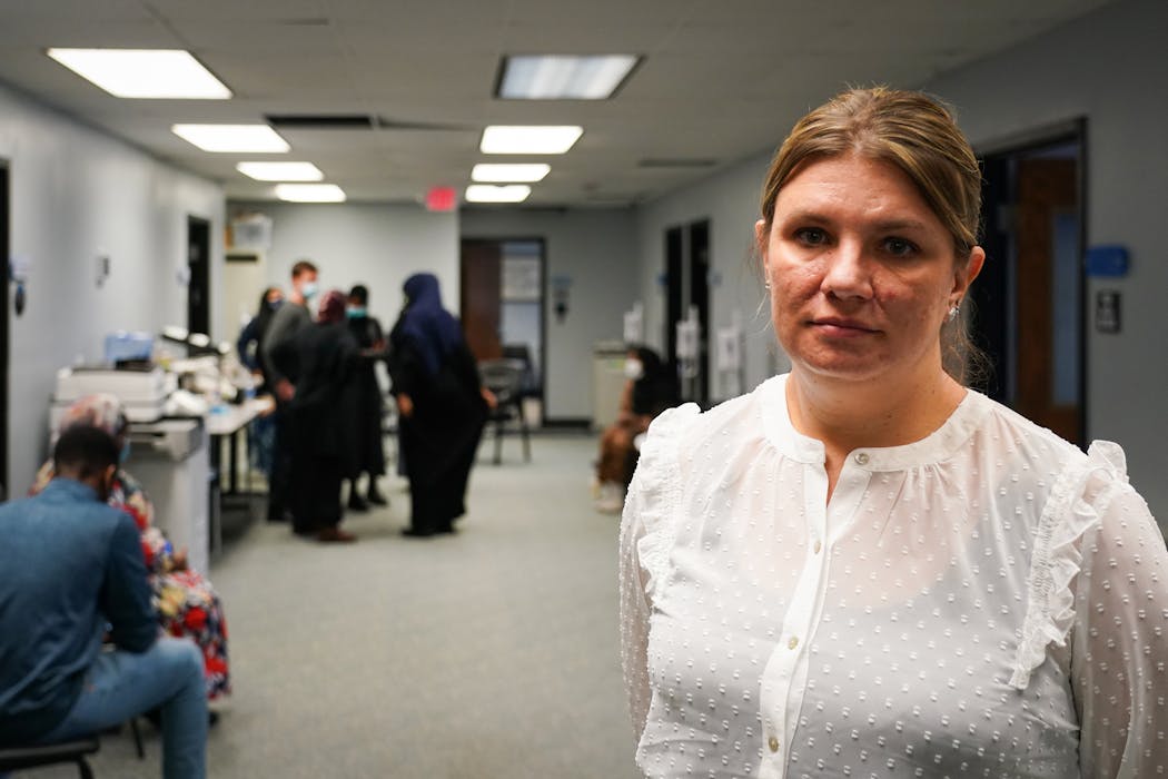 Aimee Bock, the former executive director of the nonprofit Feeding Our Future, pictured in 2022, is alleging that the Minnesota Department of Education purposely deleted and hid documents to prevent them from being documented in a Ramsey County District Court civil case. 