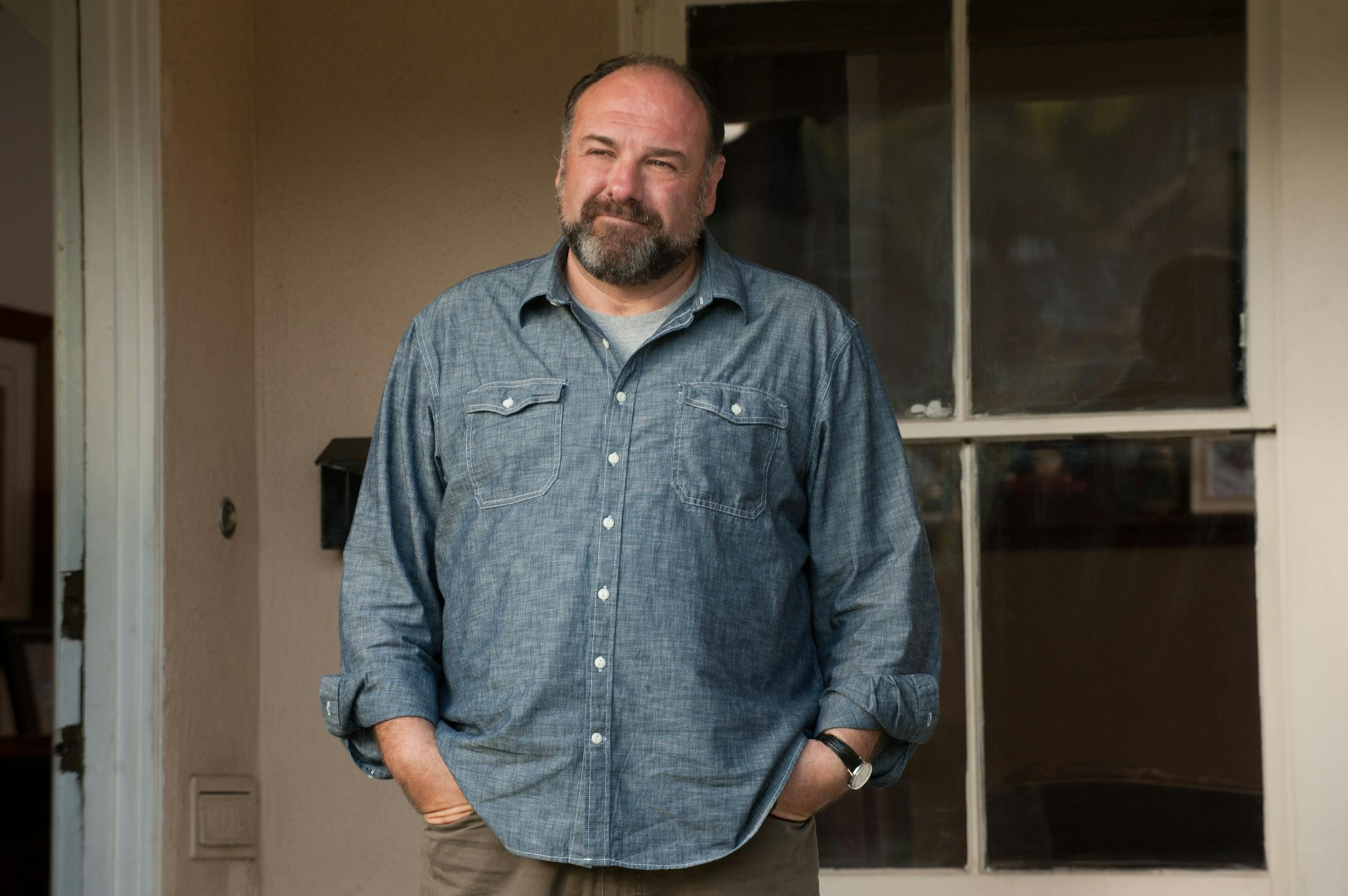 This publicity photo released by Fox Searchlight shows James Gandolfini in a scene from the film, &#xec;Enough Said." (AP Photo/Fox Searchlight, Lacey Terrell) ORG XMIT: MIN2013092317242923