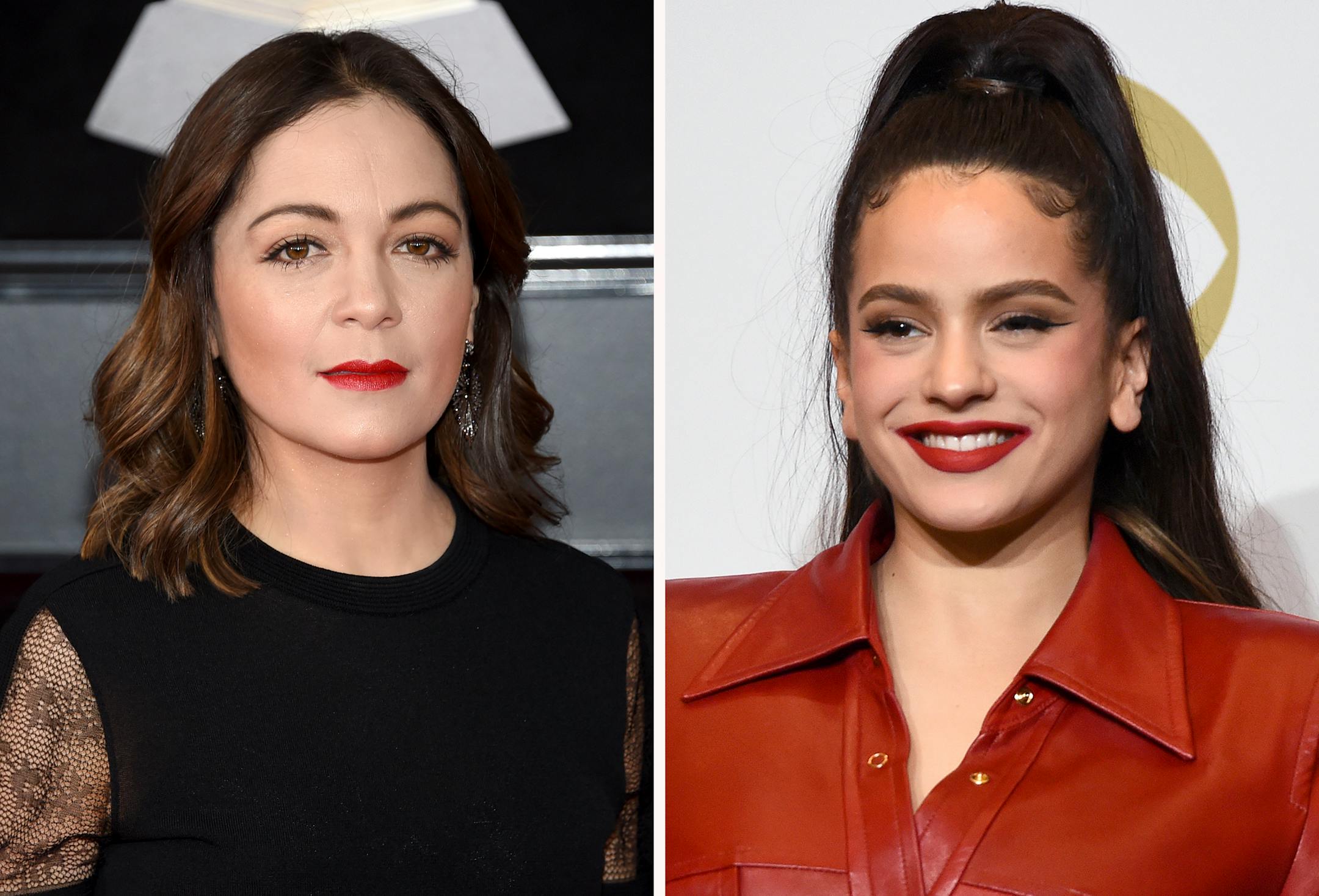 A year after Rosalia, right, made history by becoming the first solo female performer in 13 years to win the top prize at the Latin Grammys, Natalia Lafourcade, left, followed in her footsteps with a big win at the 2020 show, taking home the album of the year honor Thursday for "Un Canto Por México, Vol. 1."