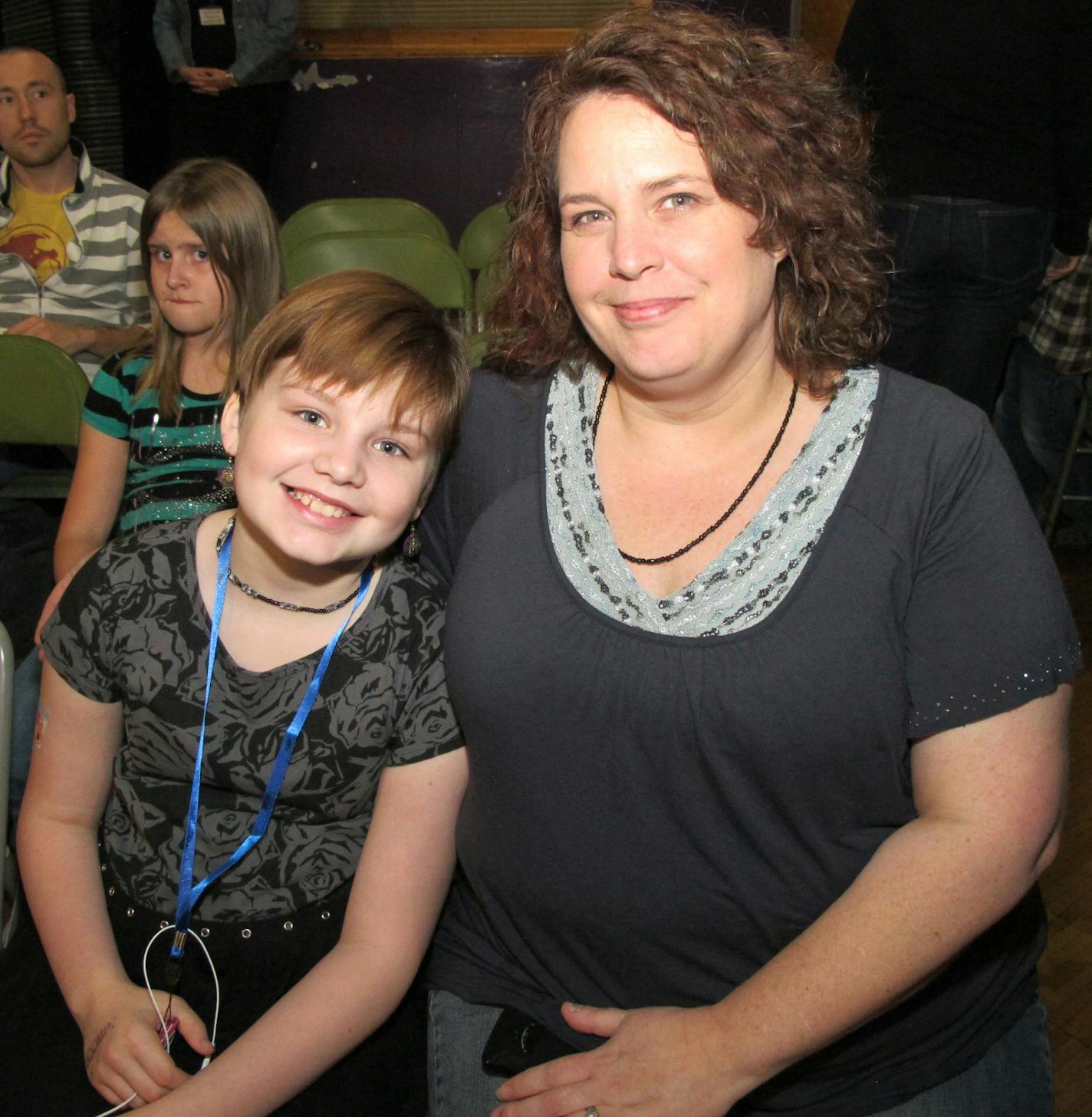 Sara Glassman, sglassman@startribune.com The Children's Hospitals and Clinics of Minnesota threw a launch party at Cedar Cultural Center for its first ever benefit CD -- MN MUSIC 4 MN KIDS. Alex Apgar and her mom Barb Abney of the Current.