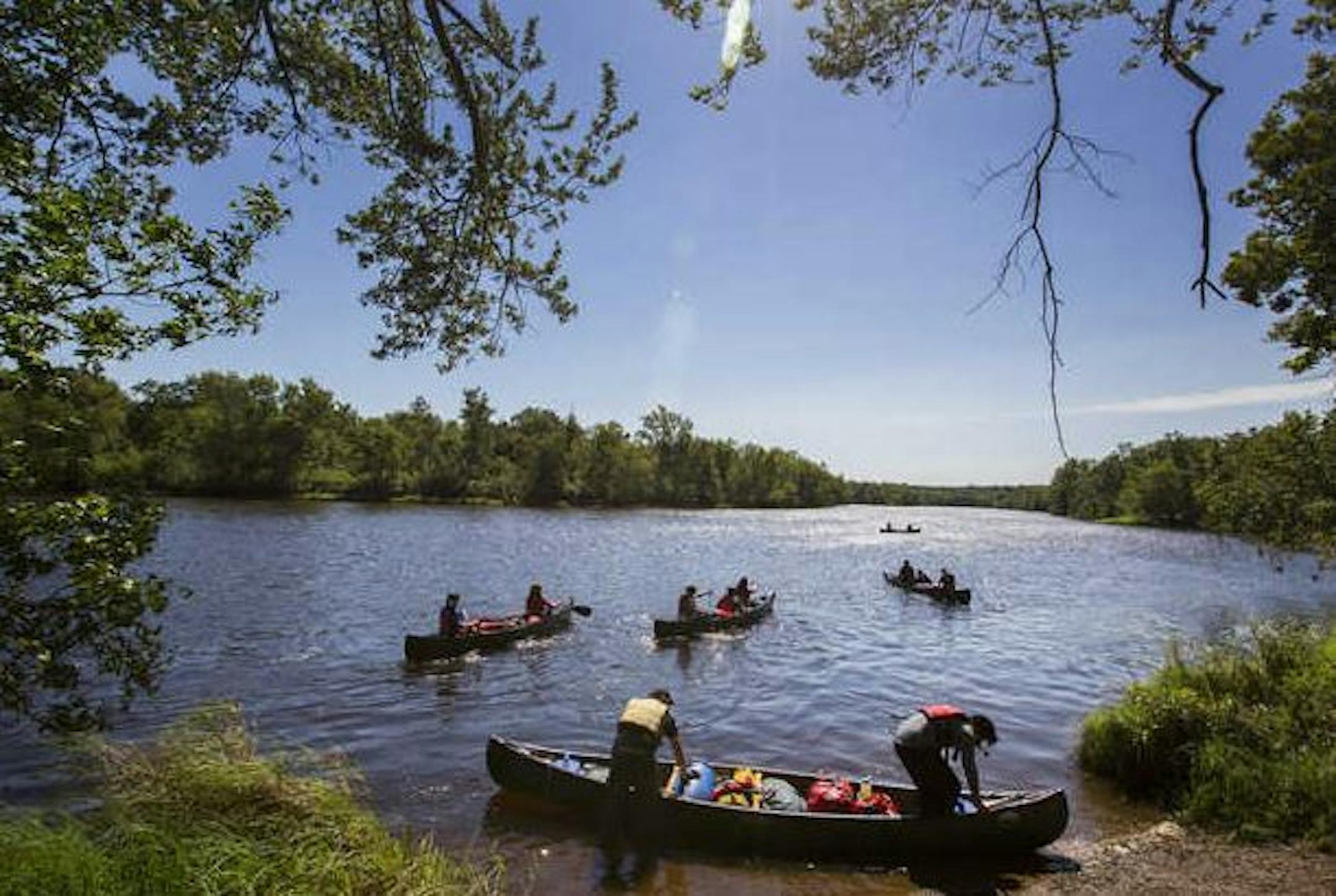 No river levels before hitting the water.