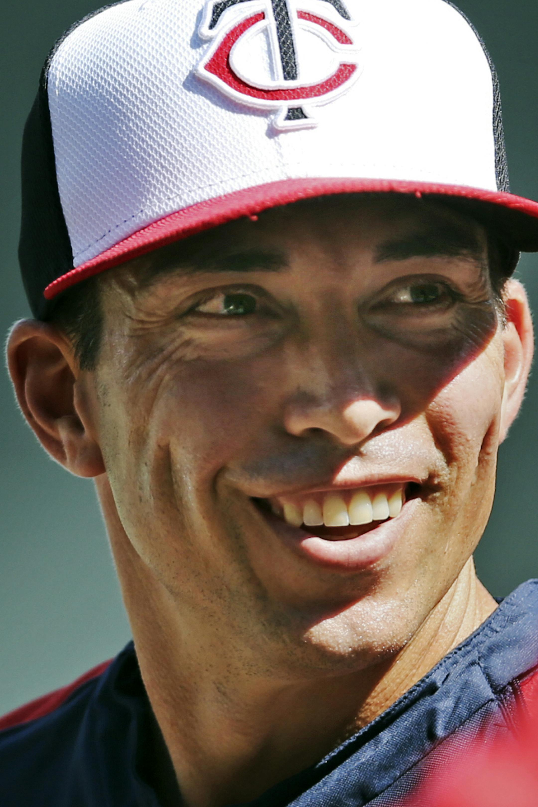 The Minnesota Twins Doug Bernier is a 32-year-old career minor leaguer still looking for his first big league hit. Bernier was seen during batting practice at Target Field Friday, July 19, 2013, in Minneapolis, MN.](DAVID JOLES/STARTRIBUNE) djoles@startribune.com The Cleveland Indians and the Minnesota Twins at Target Field Friday, July 19, 2013, in Minneapolis, MN.
