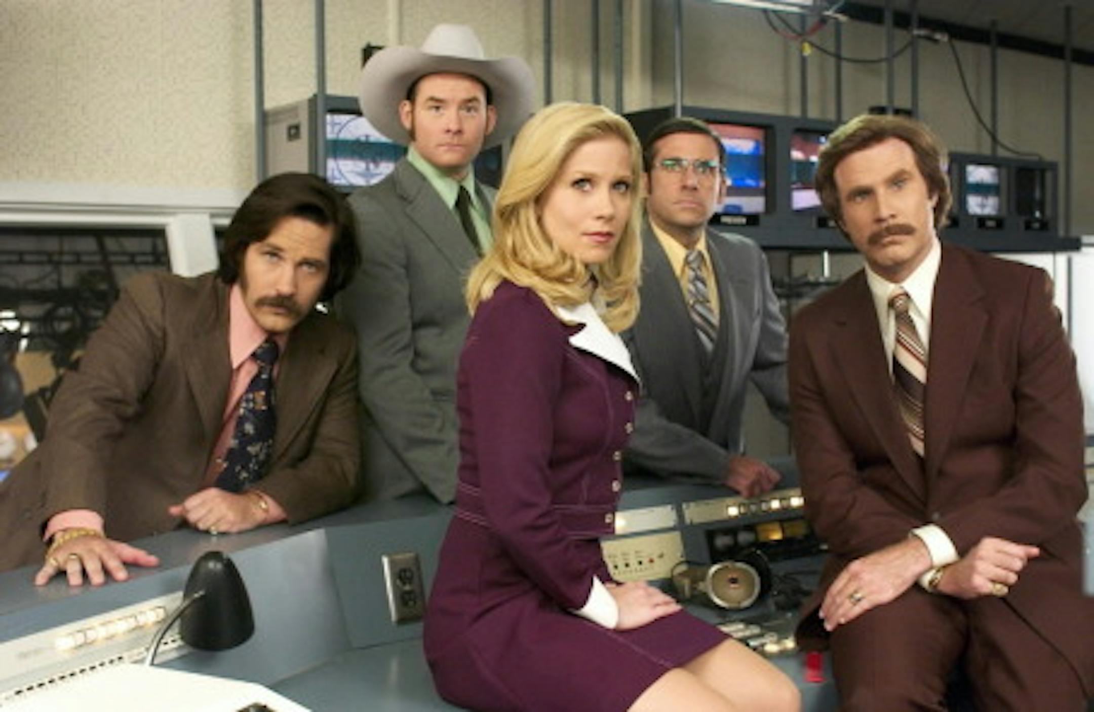Will Ferrell, Steve Carell and the rest of the stars of "Anchorman: The Legend of Ron Burgundy."