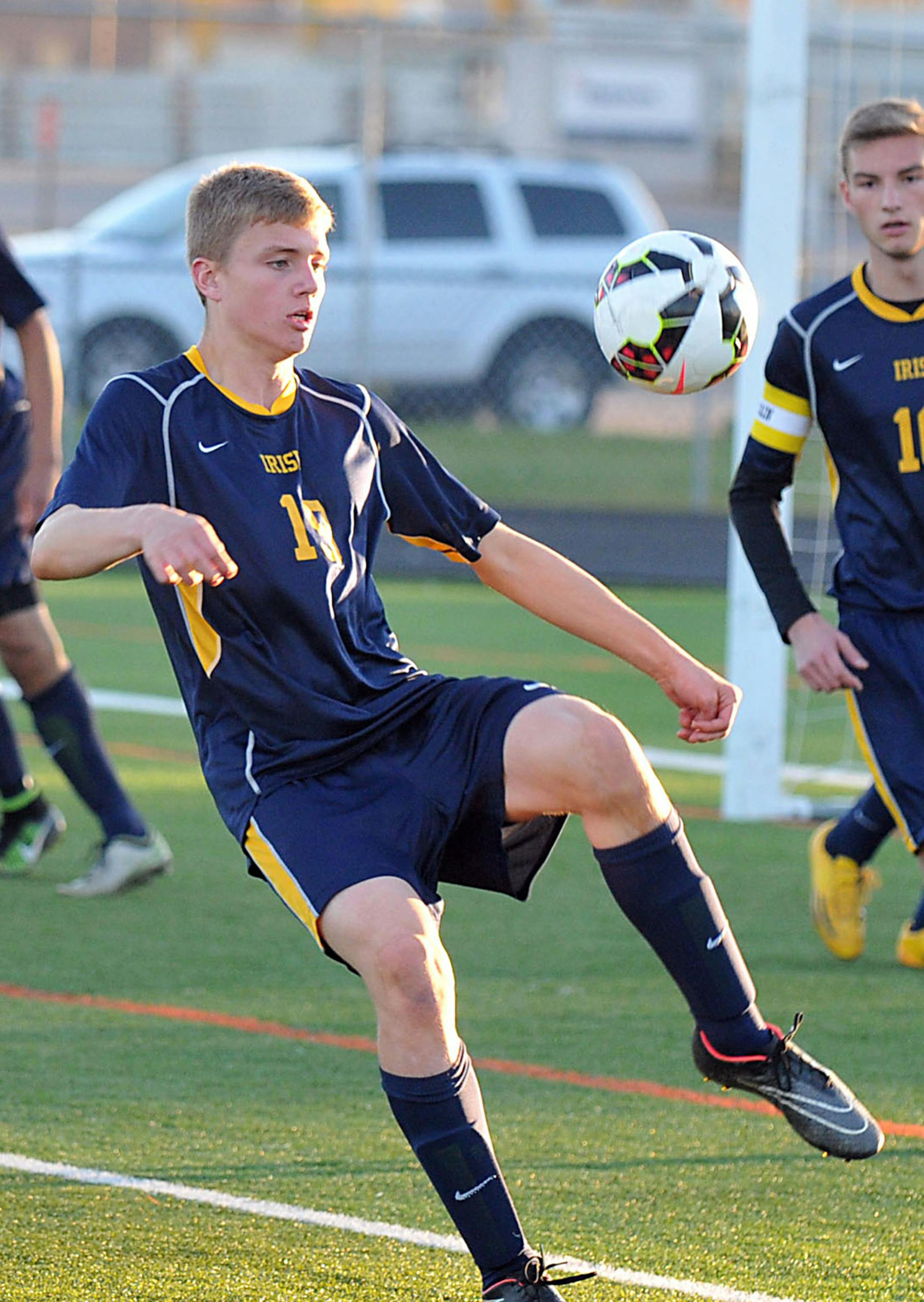 Sam Heupel, Rosemount soccer. Photo by Rick Orndorf