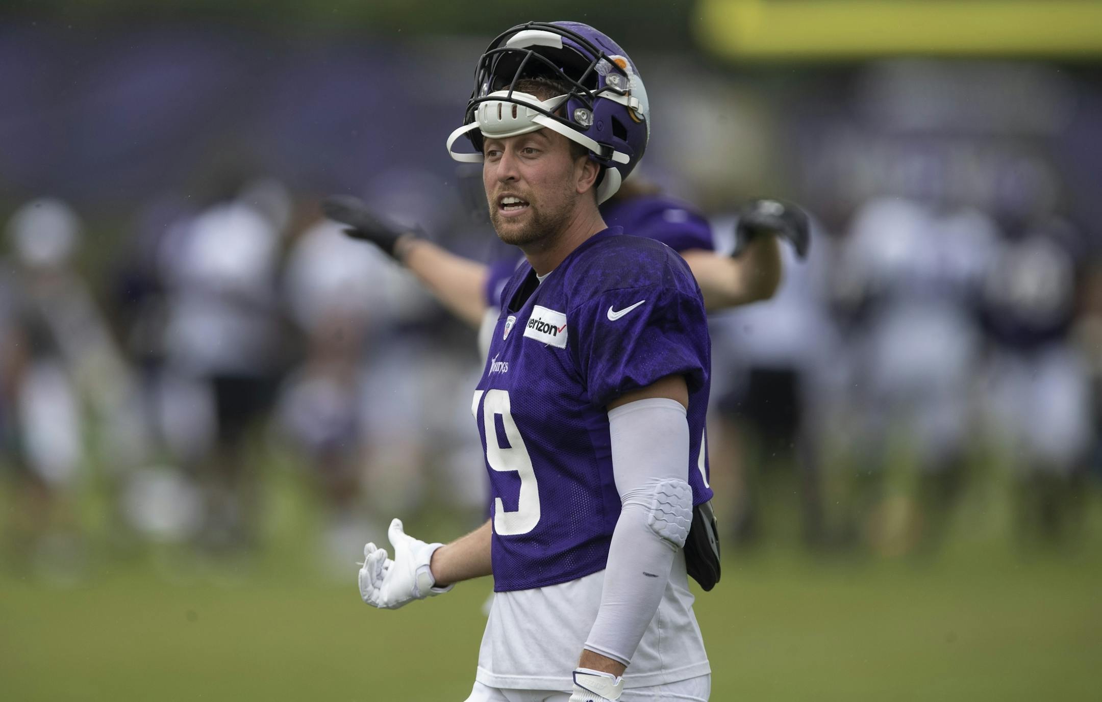 Minnesota Vikings wide receiver Adam Thielen (19) at TCO Performance Center Sunday on July, 28 2019 in Eagan, MN.