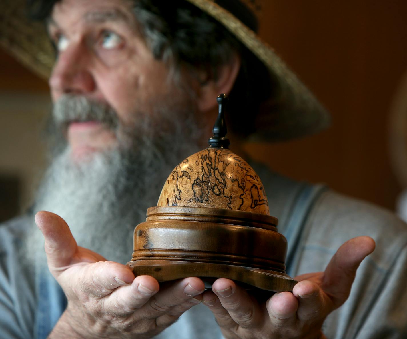 Artist George Wurtzel said his favorite piece is a jewelry box he created for his art show, Wednesday, June 11, 2014 in Minneapolis, MN. ] (ELIZABETH FLORES/STAR TRIBUNE) ELIZABETH FLORES &#x2022; eflores@startribune.com