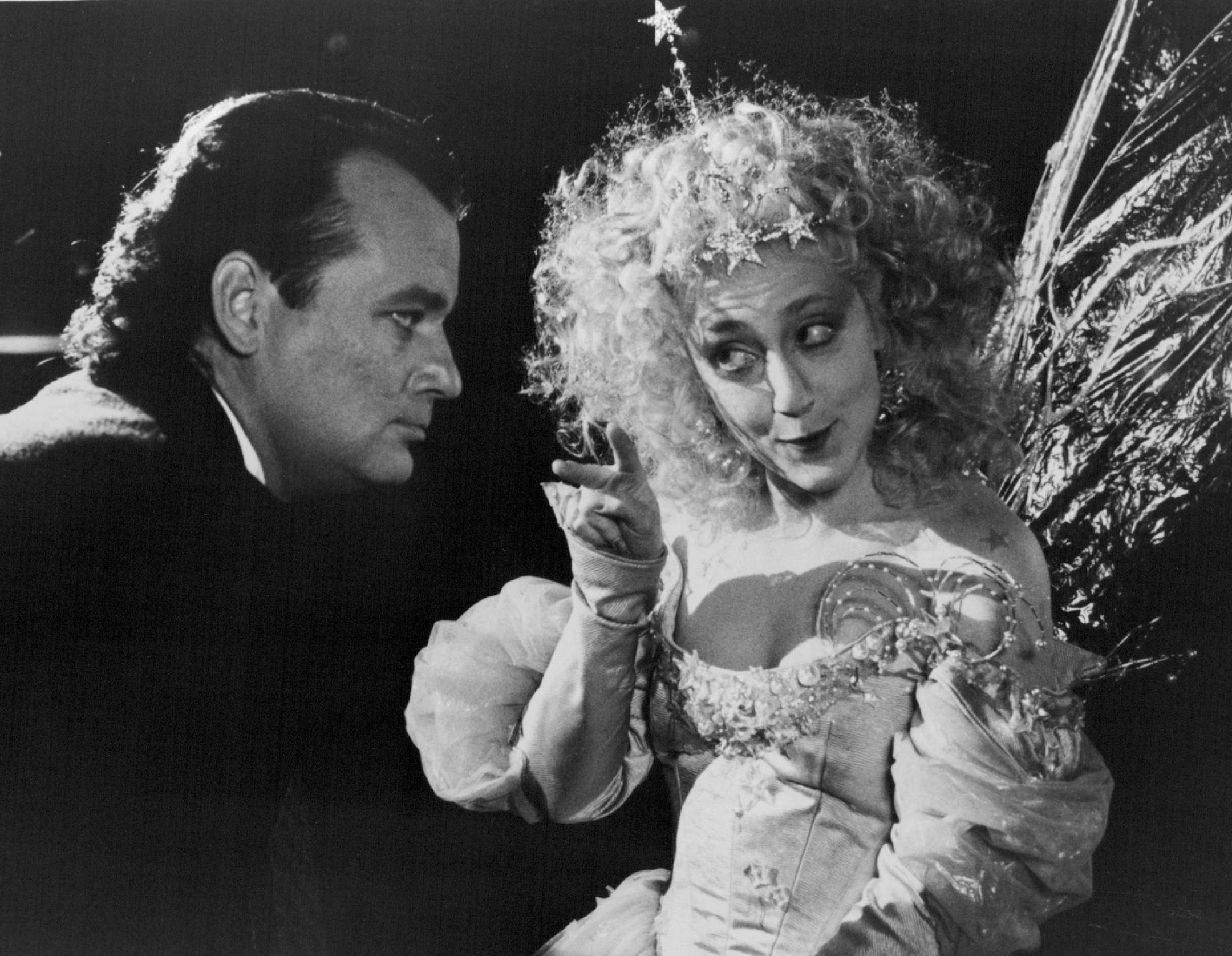 Bill Murray and Carol Kane in the 1988 film "Scrooged."
