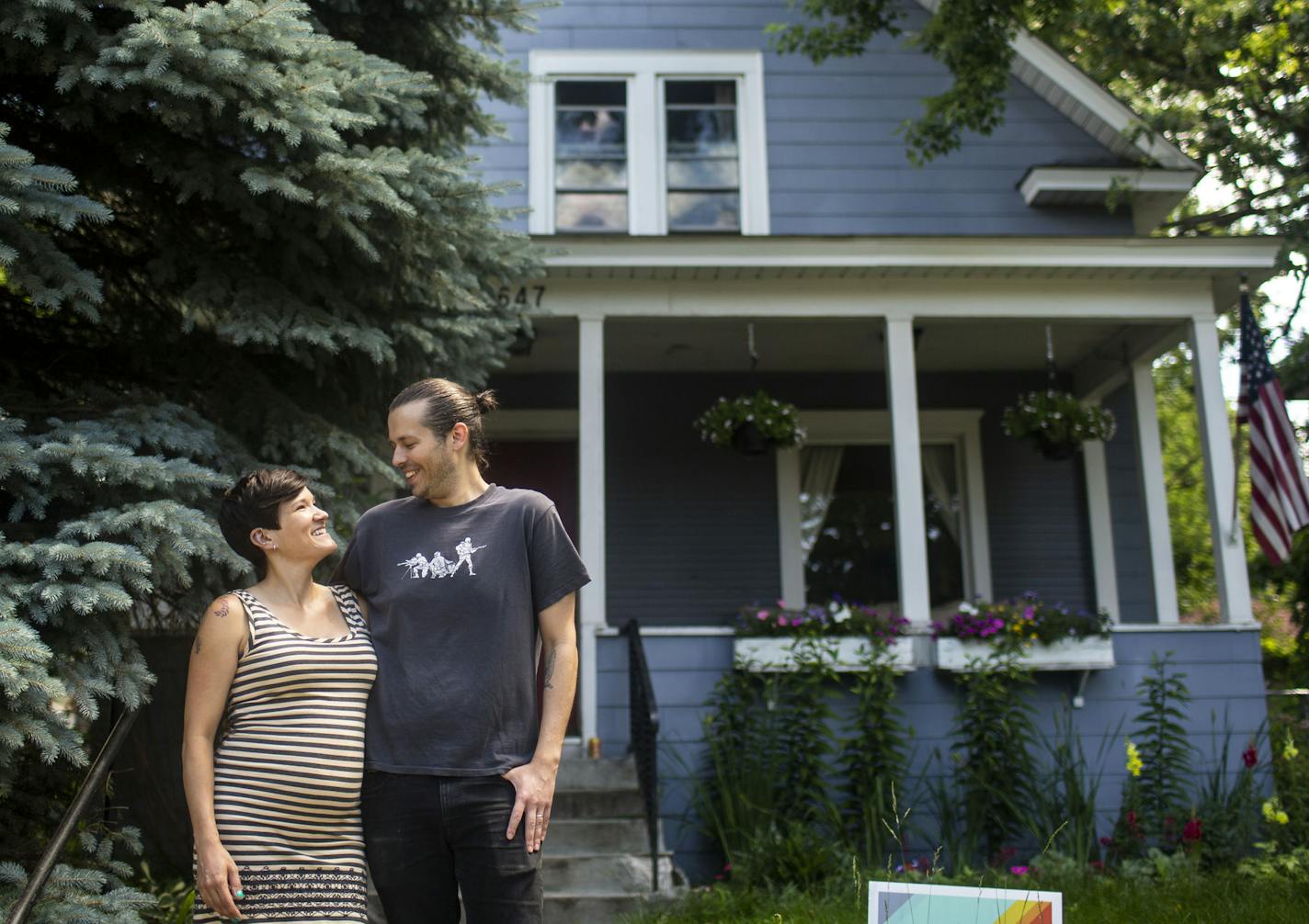 Robin Viele and her husband, Nick Aspholm, found the home for them for in northeast Minneapolis. They're expecting their first child.