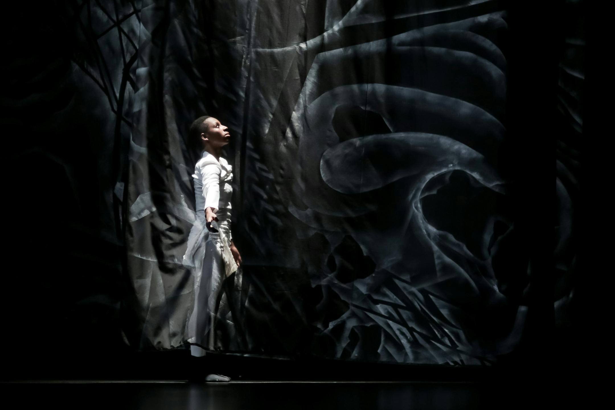 Alanna Morris in a scene from "Hikari" by Uri Sands for TU Dance.