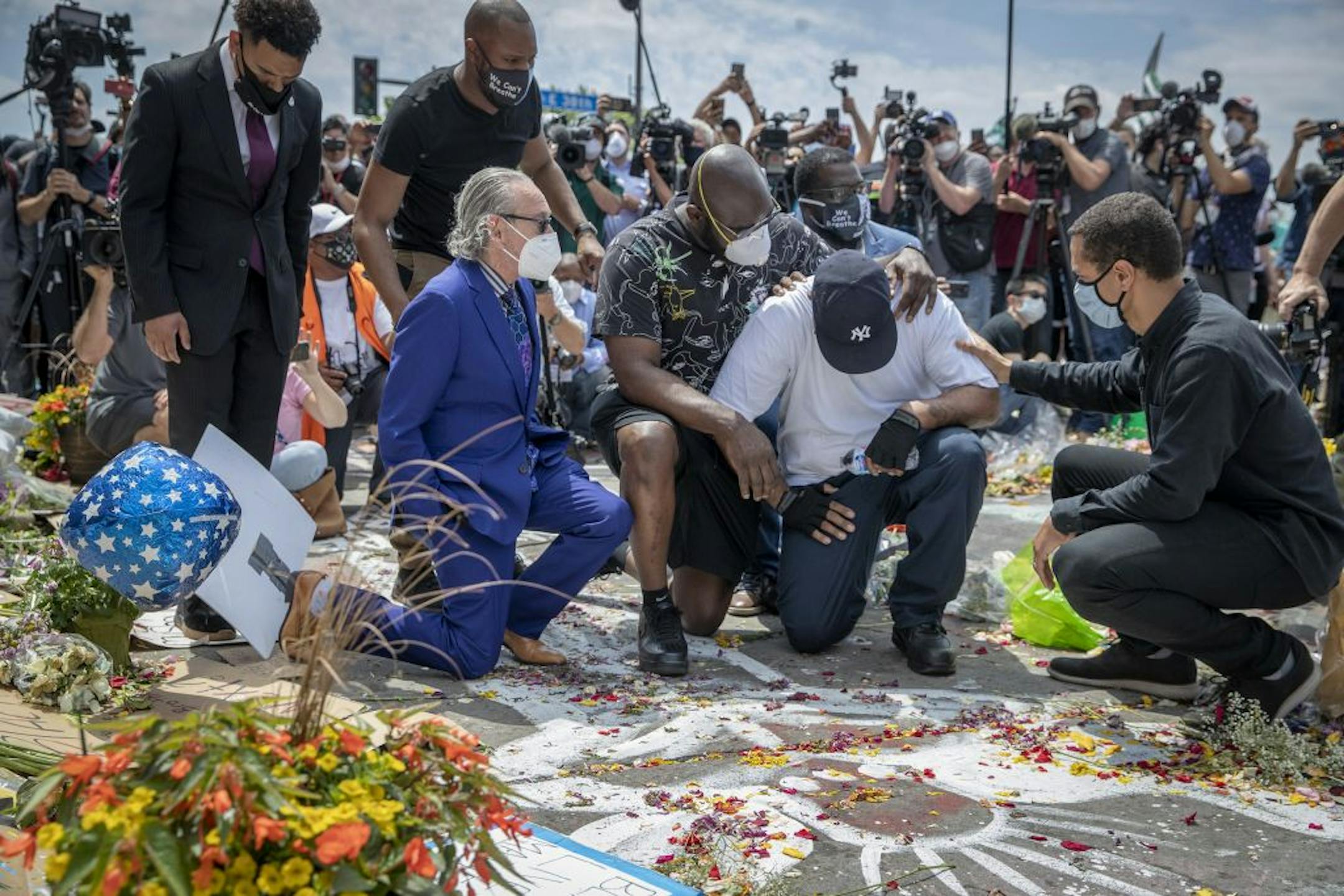 Terrence Floyd, the brother of the late George Floyd, on Monday visited the site on 38th and Chicago where his brother was killed.