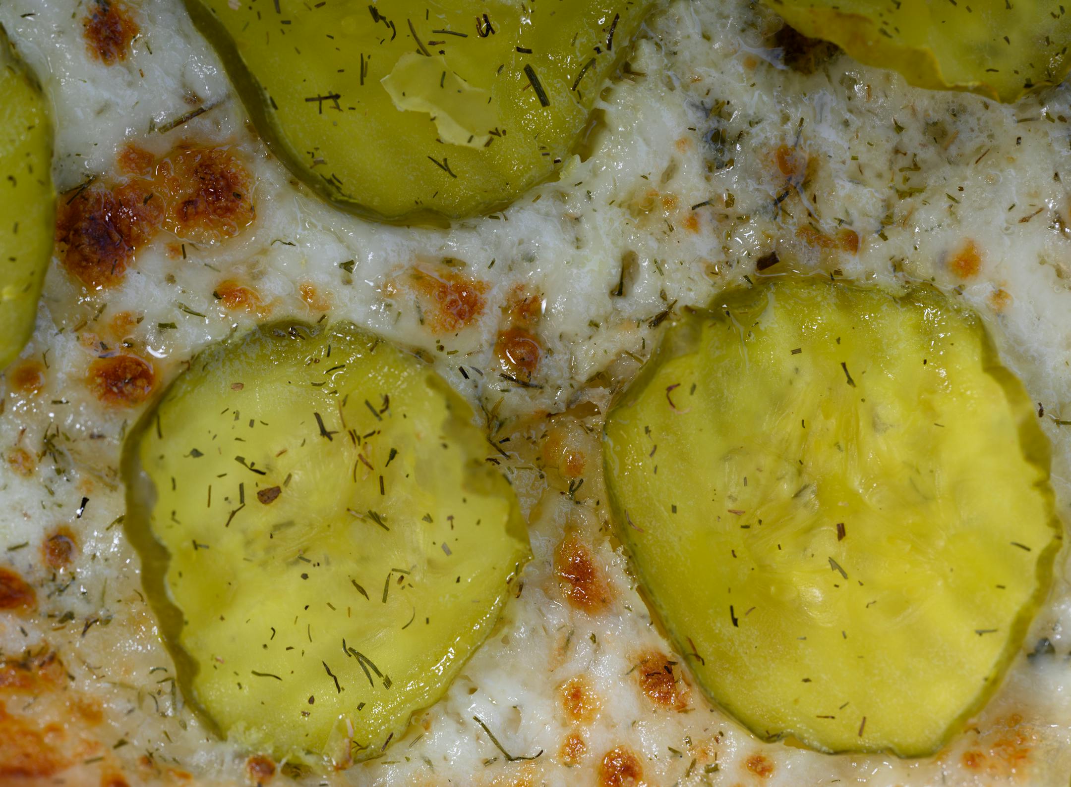 Pickle Pizza from Rick's Pizza.