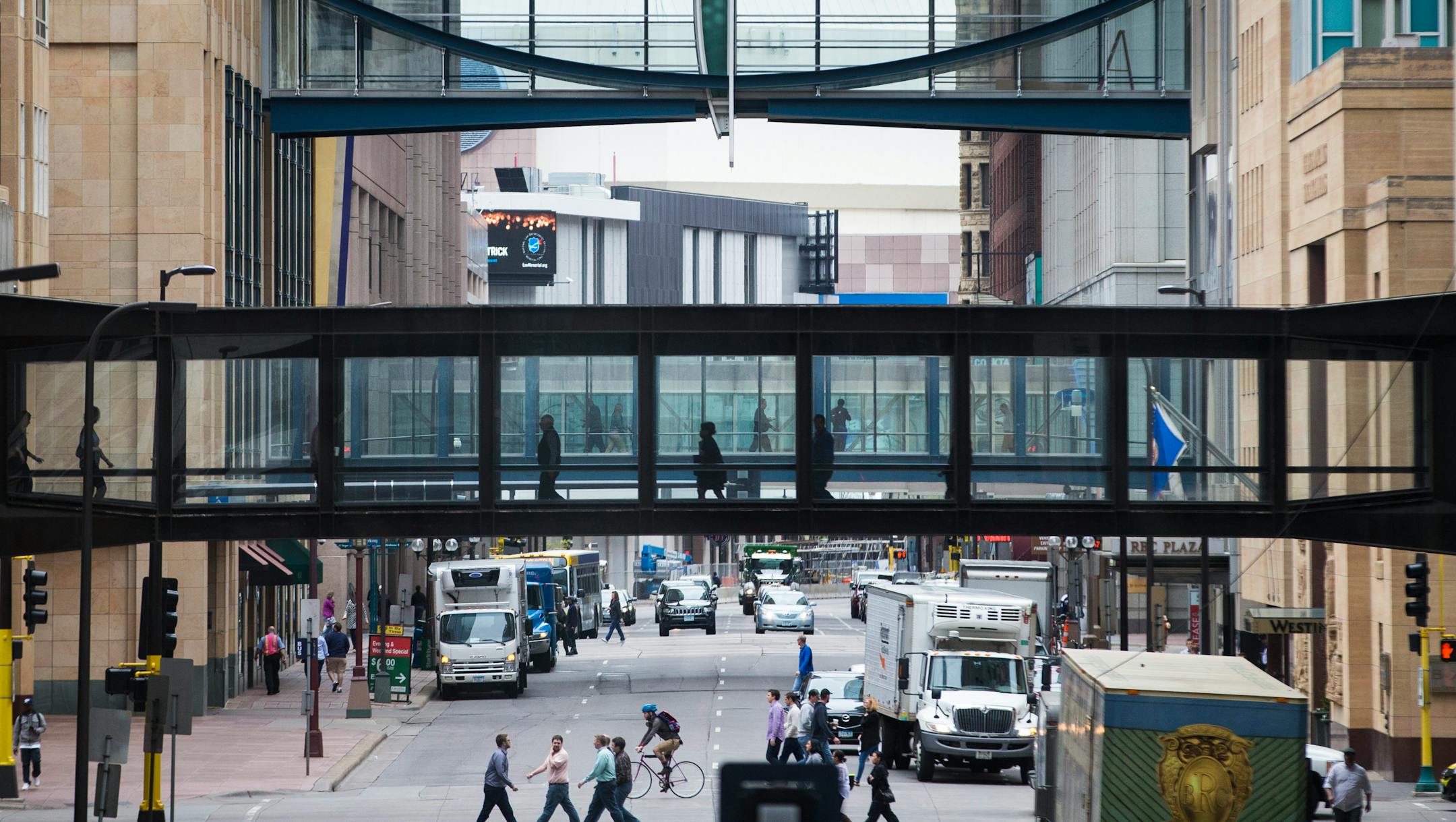 The skyways in downtown Minneapolis, Minn., on Friday, May 8, 2015.