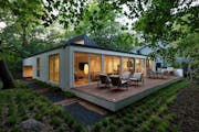 "The deck is a natural extension of the house," said architect Charles R. Stinson. "When you're on it, it feels like your floating in and among all of