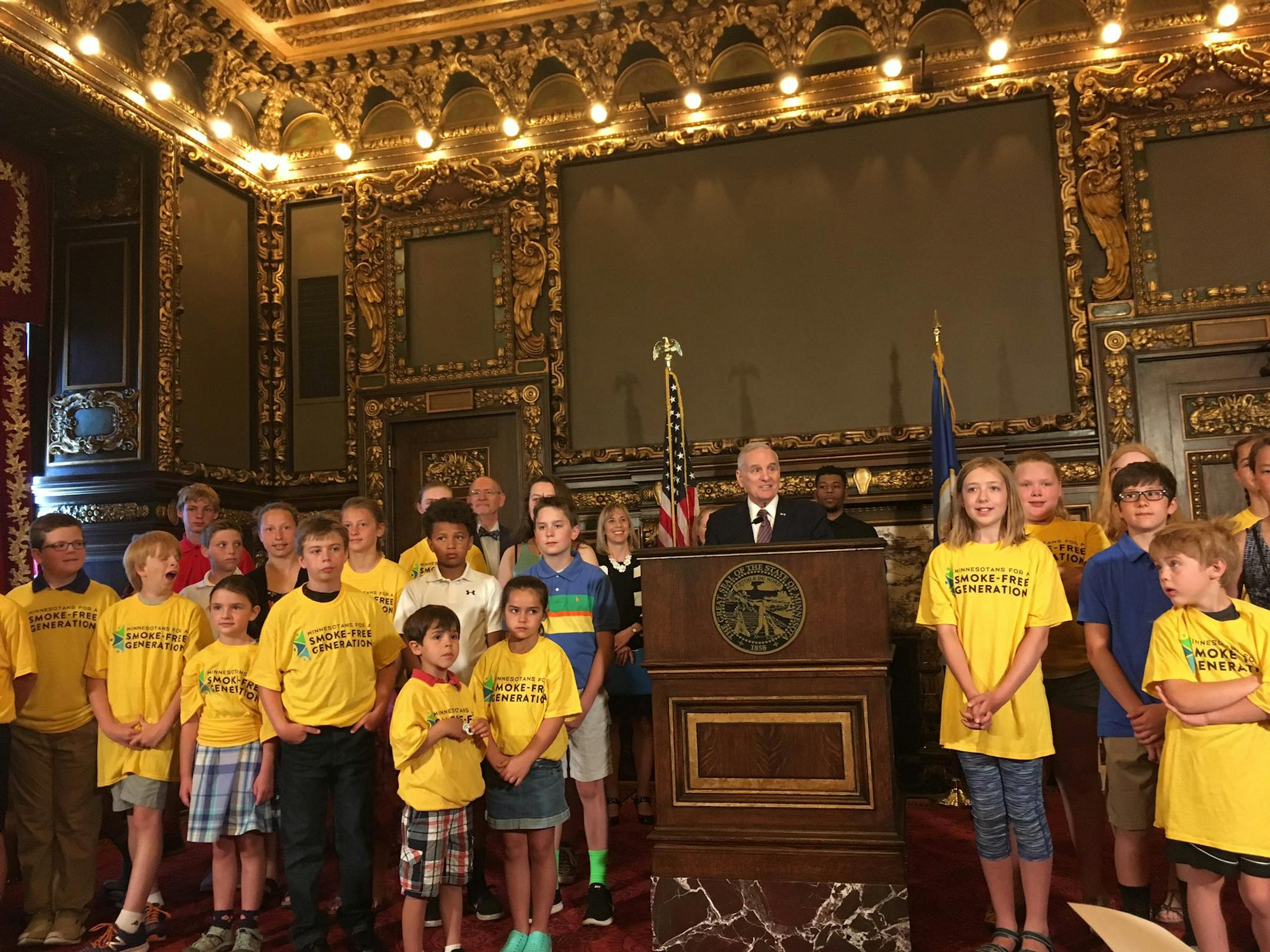 "I think the health of all these young people is a lot more important than appeasing big tobacco," Governor Mark Dayton said.