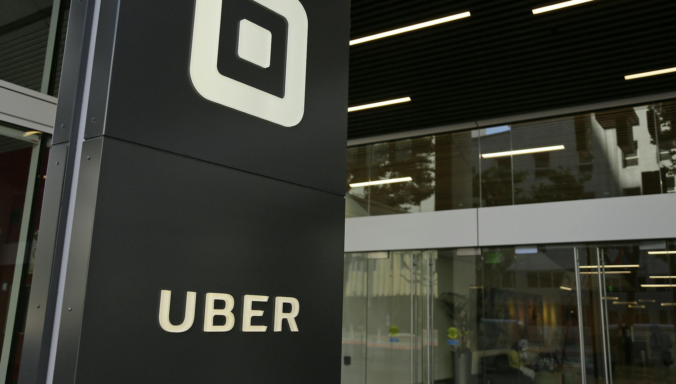FILE - This Wednesday, June 21, 2017, file photo shows the building that houses the headquarters of Uber, in San Francisco. Uber can keep operating in London after the ride-hailing company won a court appeal on Monday Sept. 28, 2020, against the refusal by transit regulators to renew its license. (AP Photo/Eric Risberg, File)