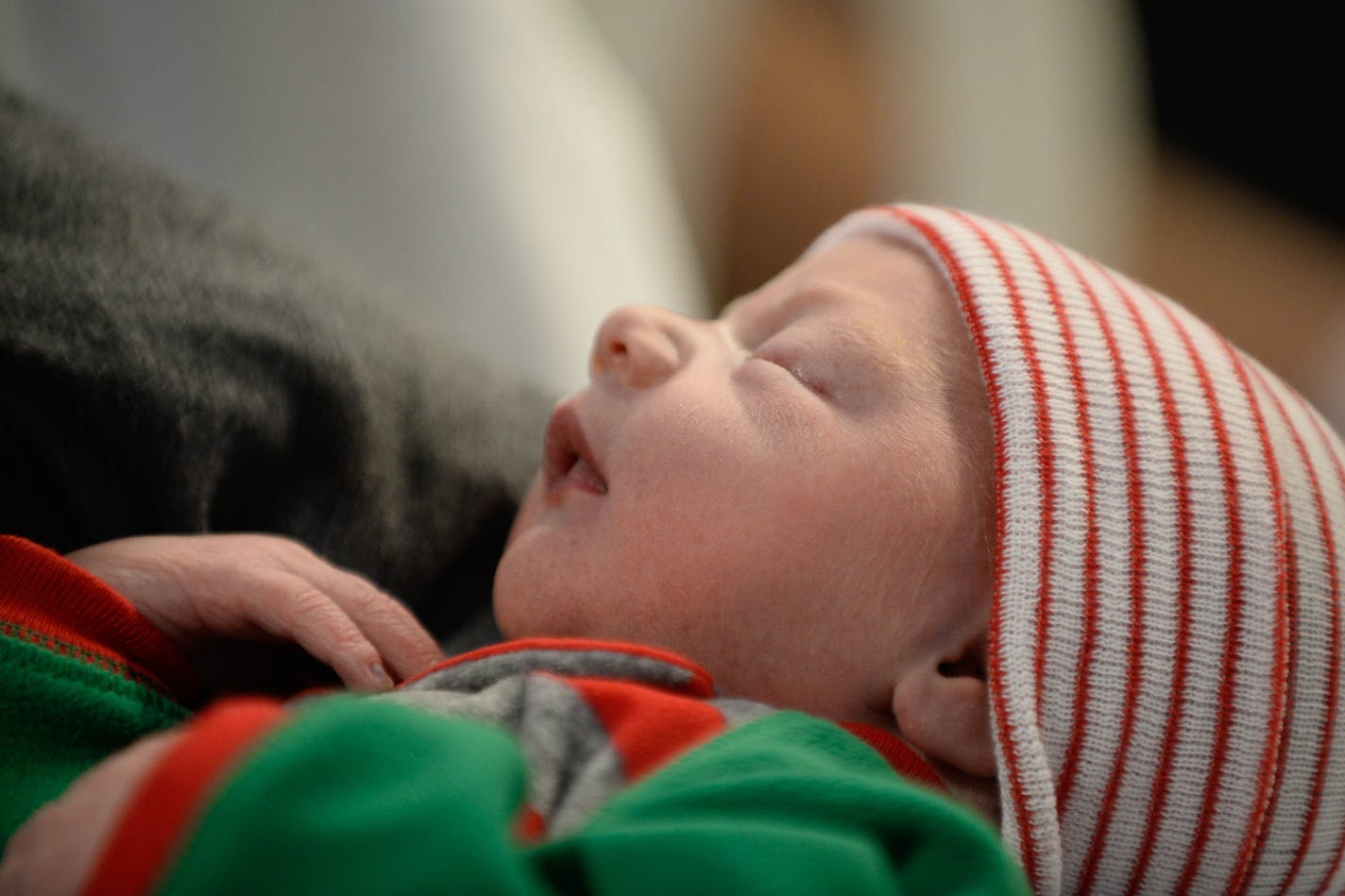 Poppy Lindeman, the baby delivered on the side of a road by her father Taylor in Chisago City on Monday.