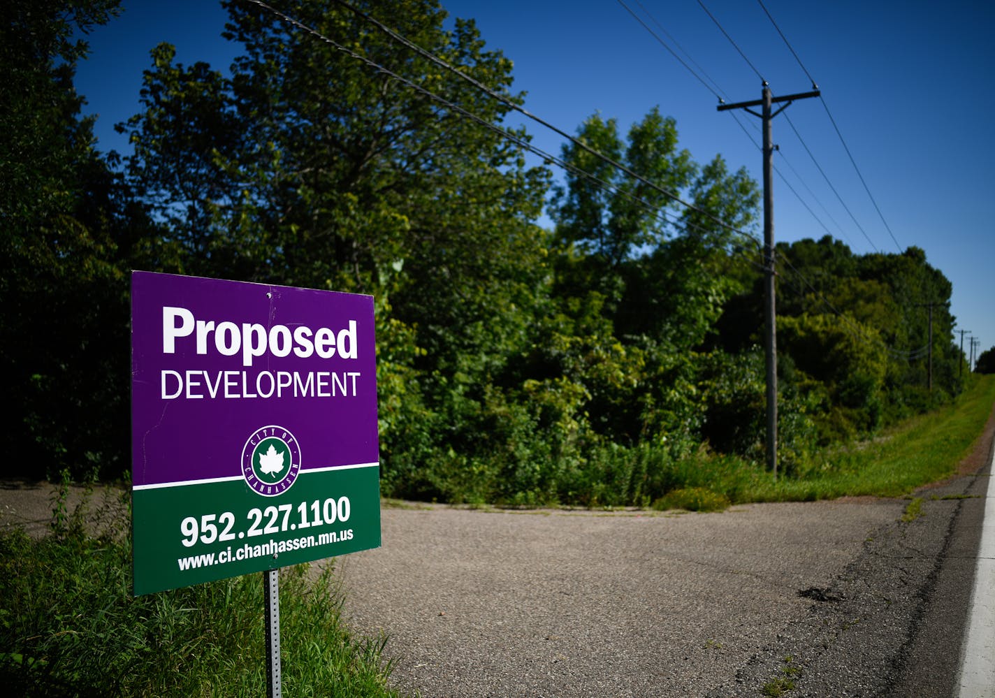 A proposed development sign located adjacent to the road leading onto the Prince Estate's property off of Galpin Boulevard. ] AARON LAVINSKY &#x2022; aaron.lavinsky@startribune.com One of Prince's most valuable real estate properties -- a 188-acre parcel in Chanhassen (1.5 miles from Paisley Park) worth $16 million-- could soon be developed into a residential neighborhood with 200 single-family homes. Lennar Corp. purchased the vacant land near Lake Ann and plans to build on the site where the l