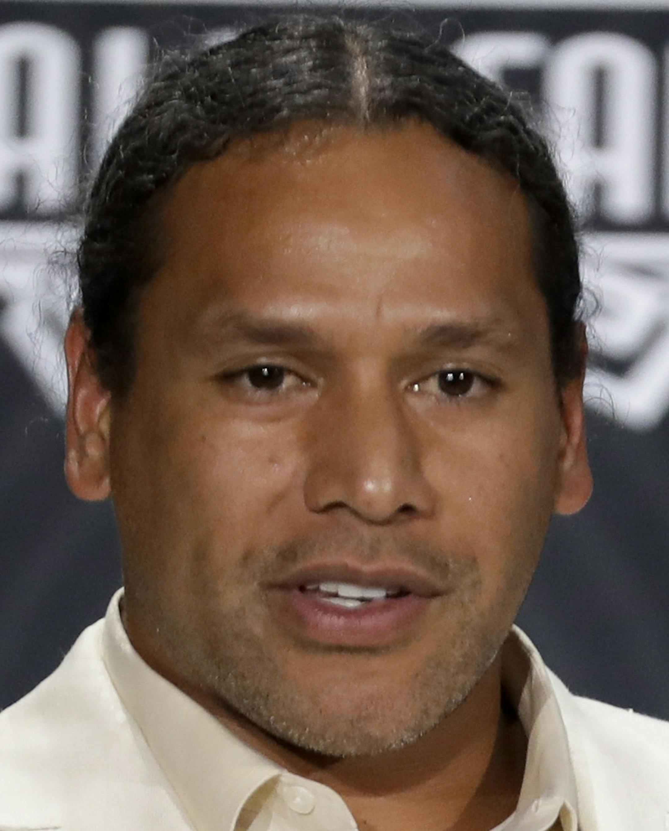 Hall of Fame class of 2020 Troy Polamalu speaks at the NFL Honors football award show Saturday, Feb. 1, 2020, in Miami. (AP Photo/Mark Humphrey)