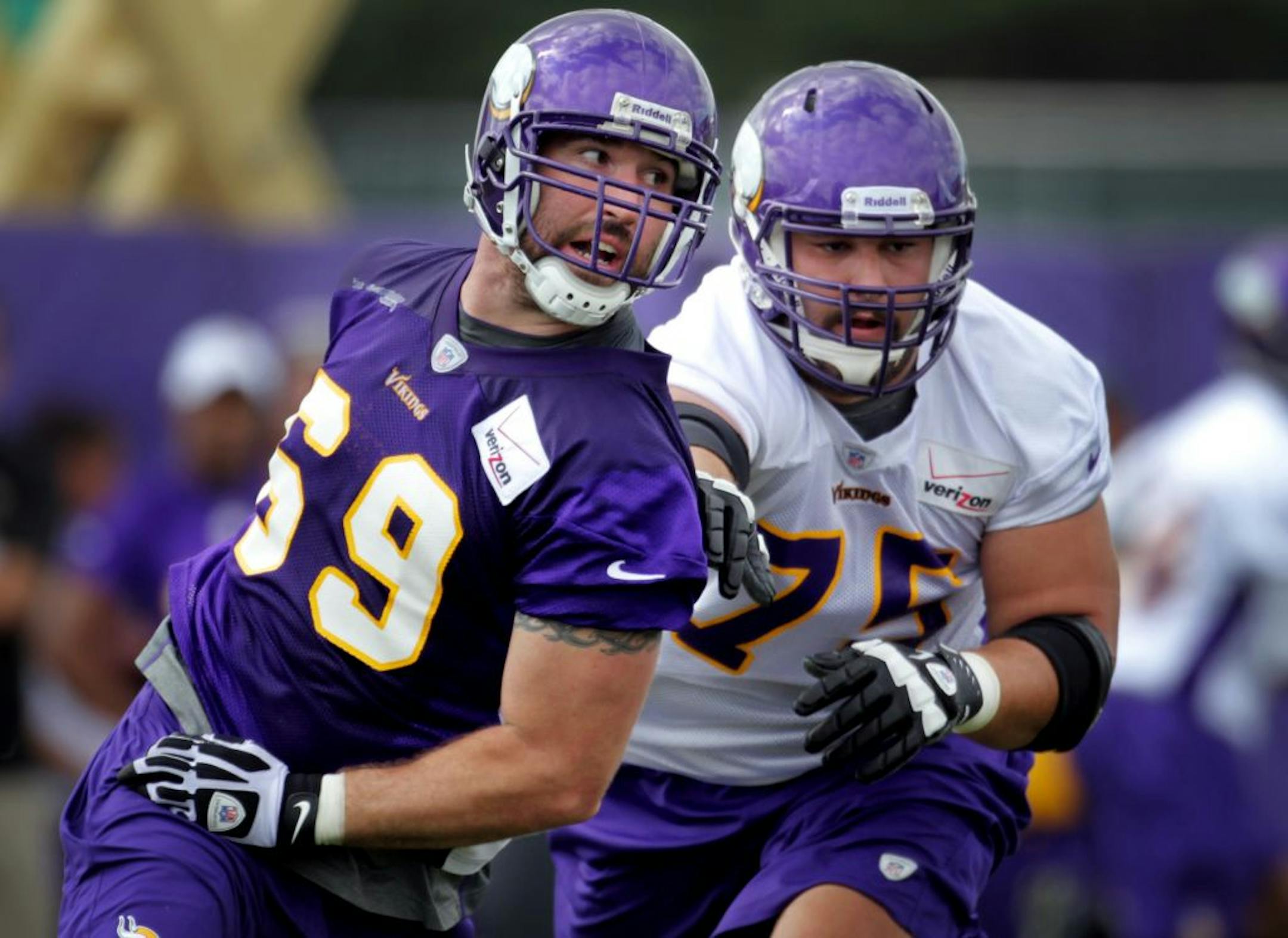 Jared Allen (left), Matt Kalil