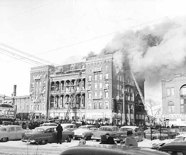 Willard Hotel fire, 538 St. Peter, St. Paul.(St. Paul Dispatch-Pioneer Press via Minnesota Historical Society)